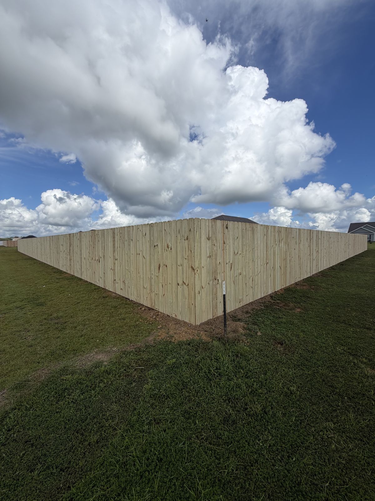 Stockade privacy fence corner by ProGuard Fencing