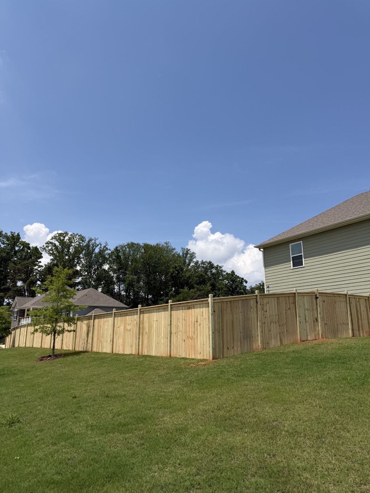 Charleston-style wood privacy fence with top cap by ProGuard Fencing